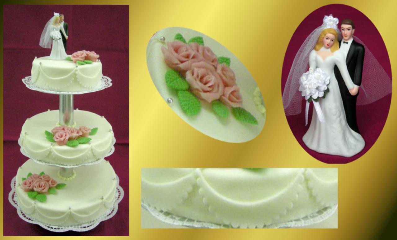 H.E.26 Etagen- Hochzeitstorte mit B&ouml;gen