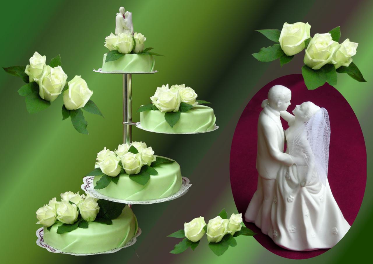 H.E.25 Gewendelte  Etagen- Hochzeitstorte