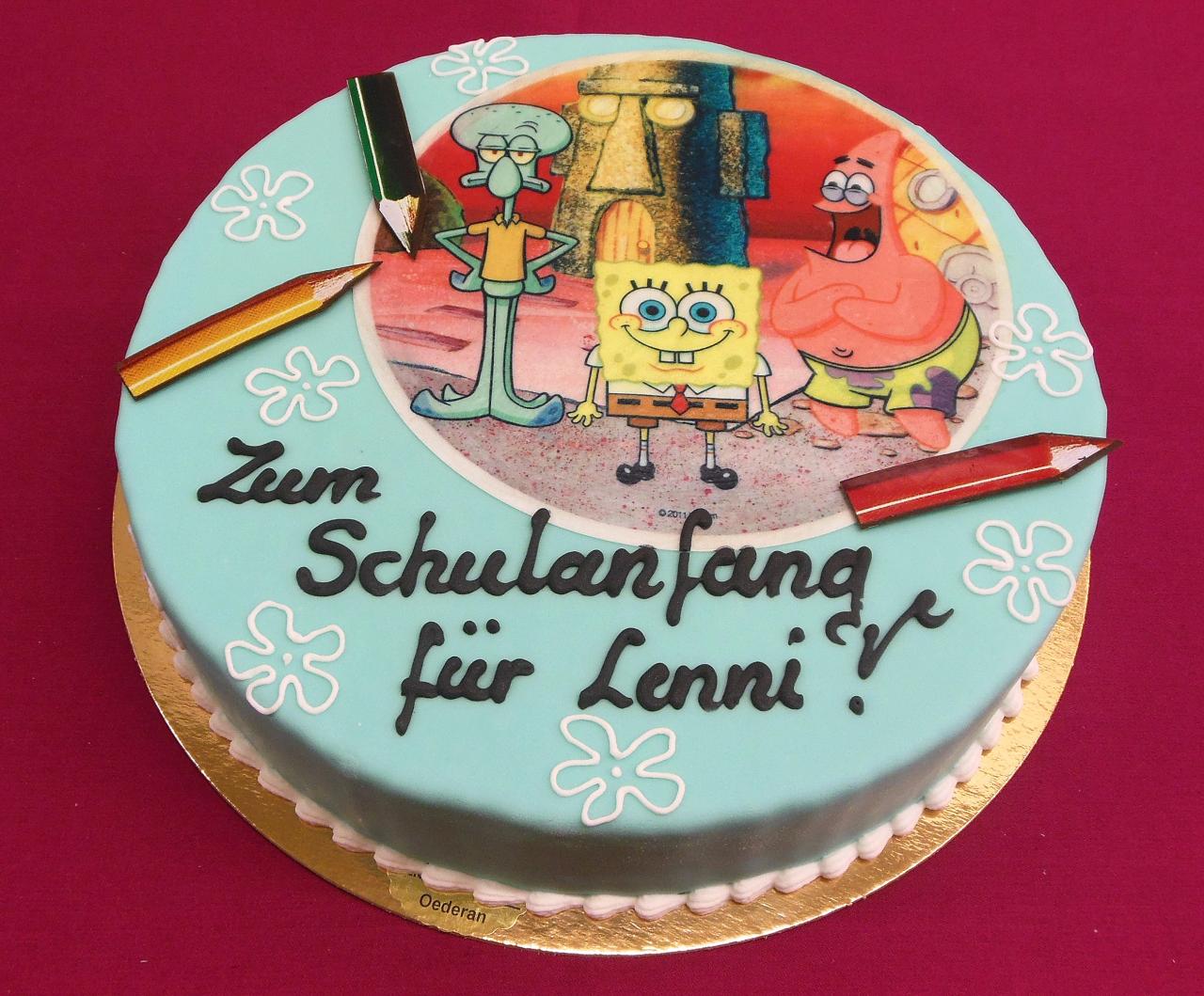 S.A.22 Schulanfangstorte "Spongebob"
