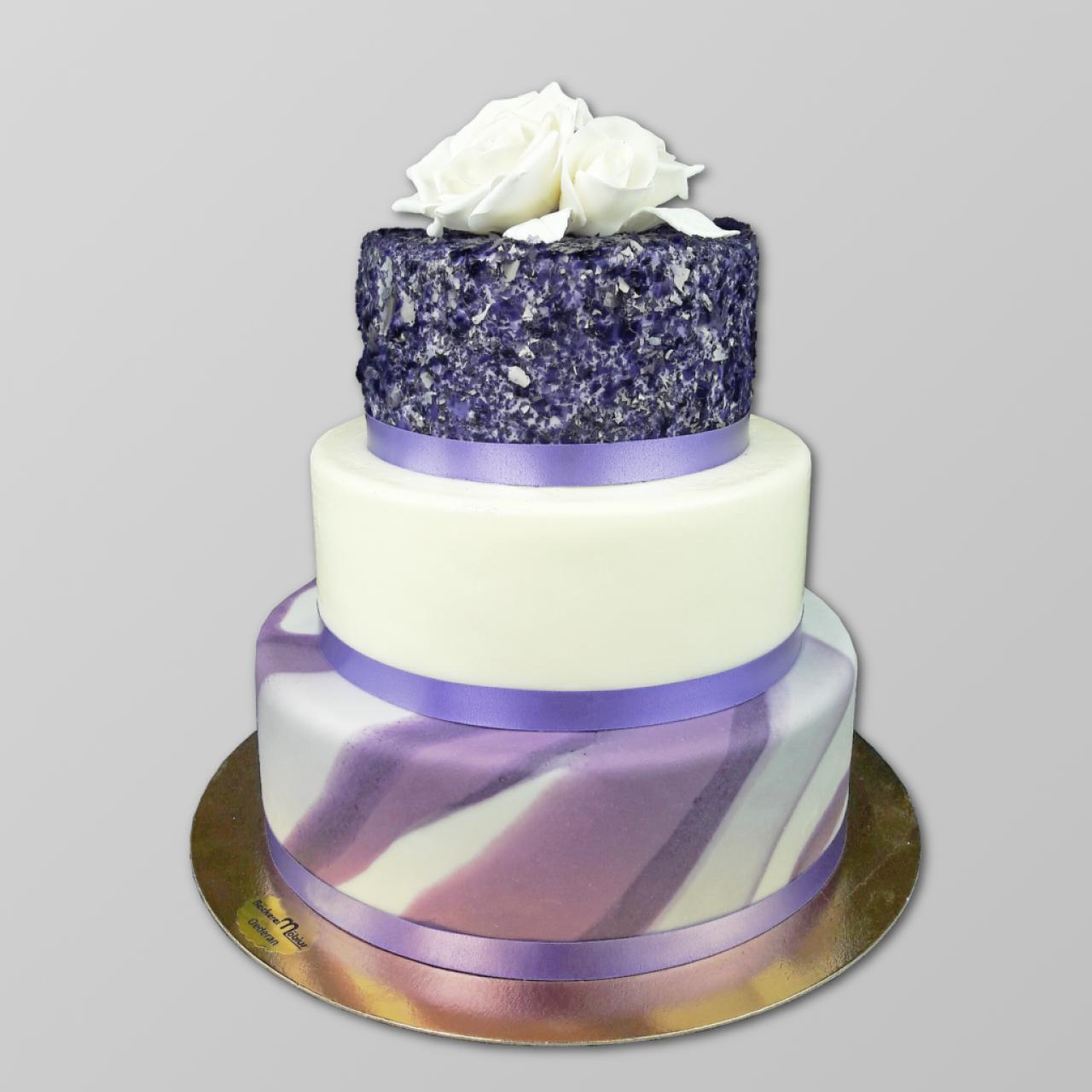 H.A.37 Hochzeits- Aufsatztorte "Marmor & Glitter"