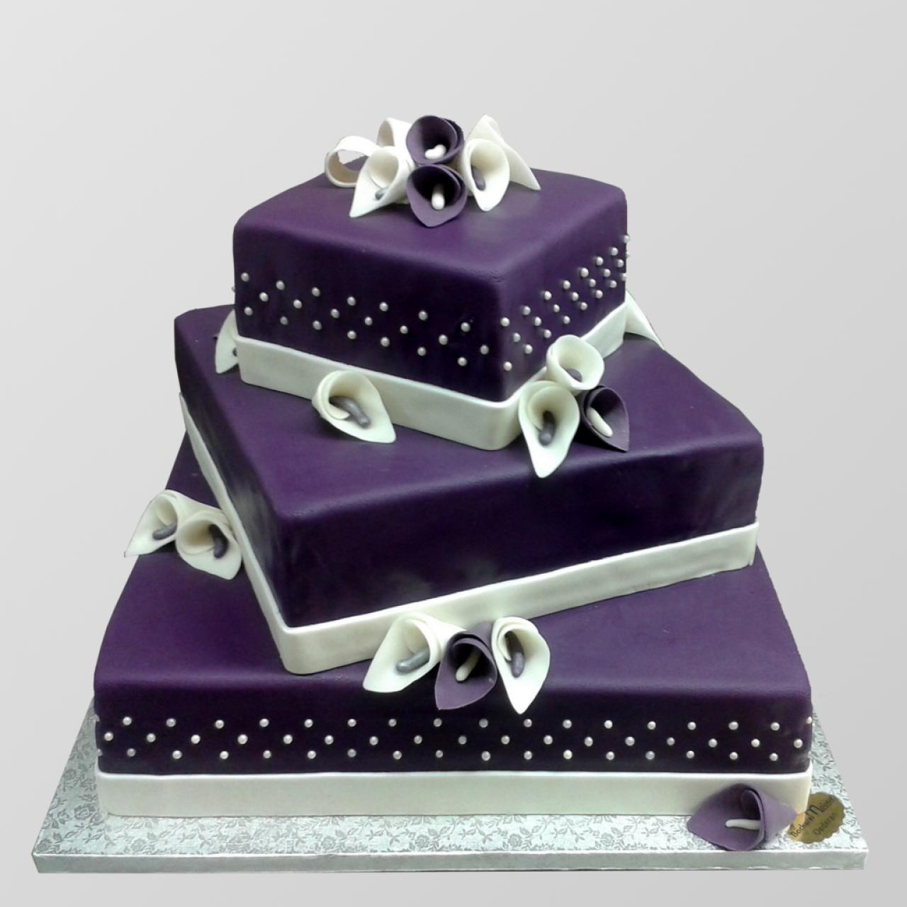 H.A.28 quadratische Hochzeits- Aufsatztorte