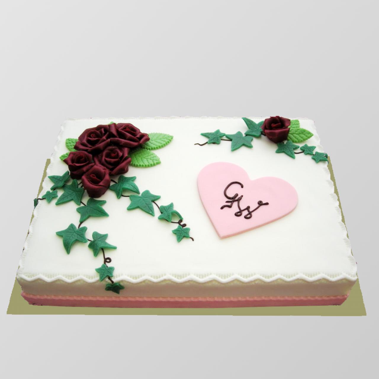 H.09 Hochzeitstorte mit rosa Herz