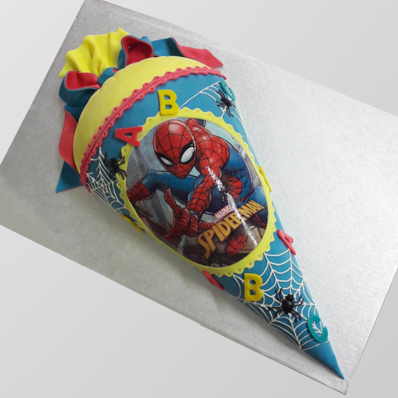 S.A.27 Zuckert&uuml;tentorte mit Motiv "Spiderman"